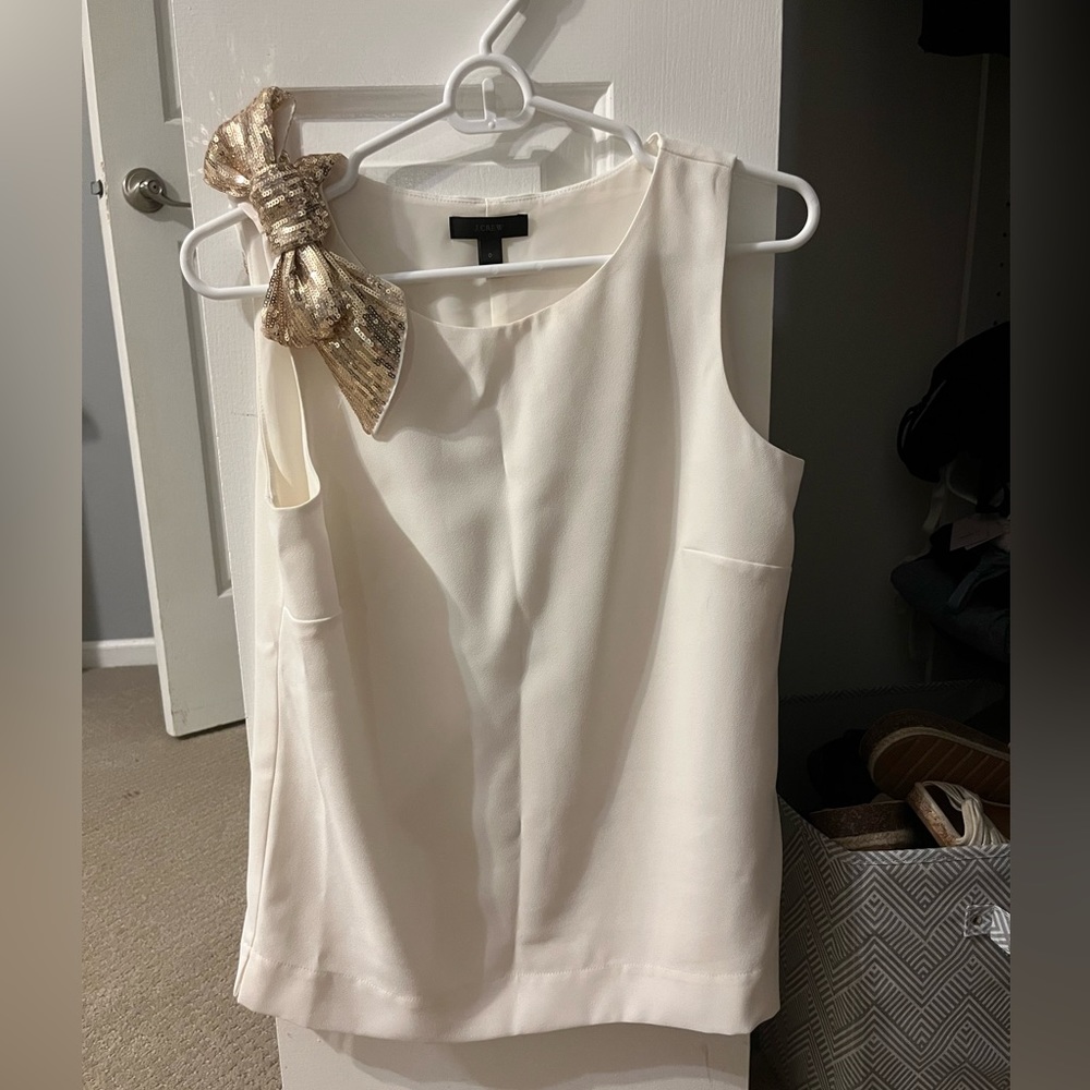 Women’s J. Crew Sequin Bow Tank Top